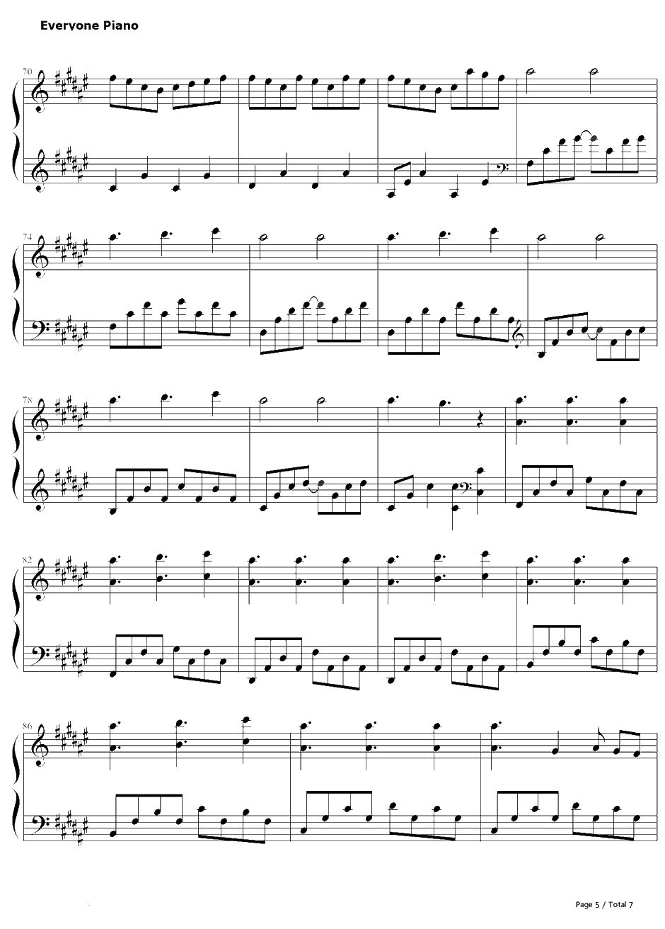 Oh BabyI钢琴谱-MikeAngelo-泰剧浪漫满屋主题曲5