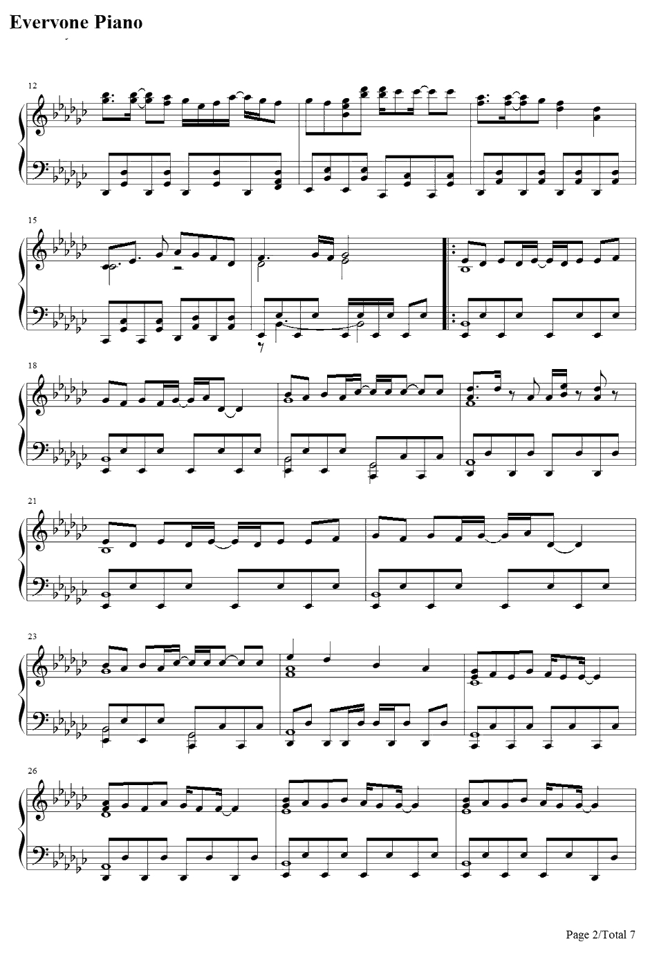 Under the Darkness钢琴谱-C.Gmix-鬼畜眼镜OP2