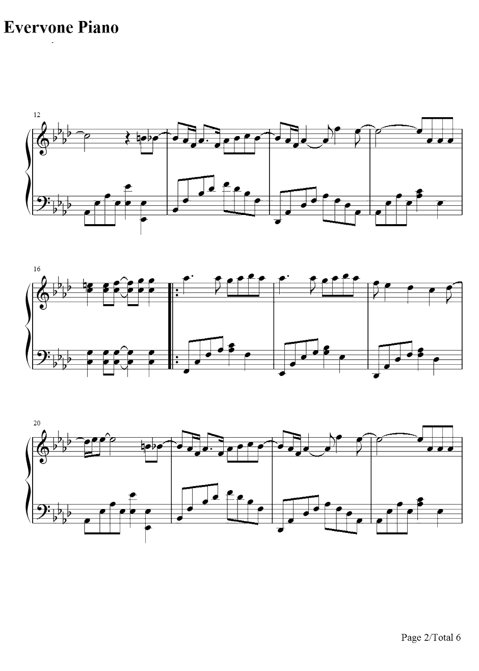 Automatic钢琴谱-宇多田光2