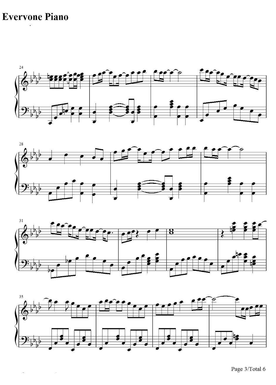 Automatic钢琴谱-宇多田光3