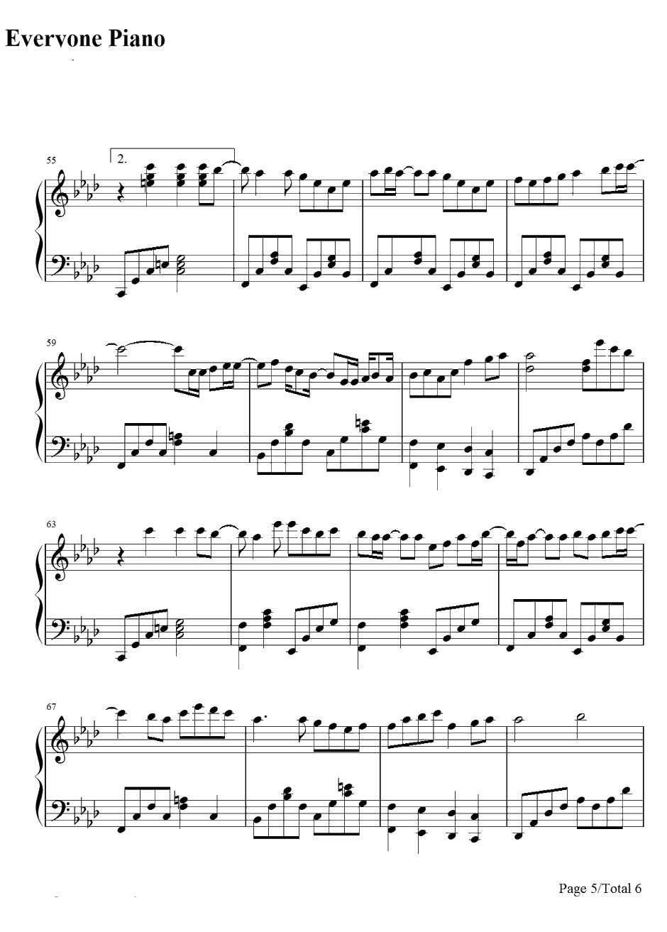 Automatic钢琴谱-宇多田光5