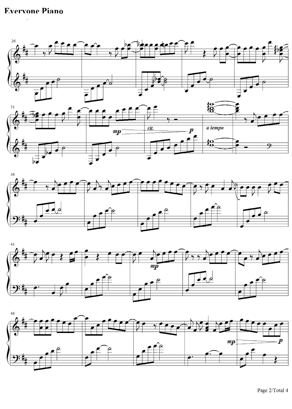 All for you钢琴谱-佐藤史果2