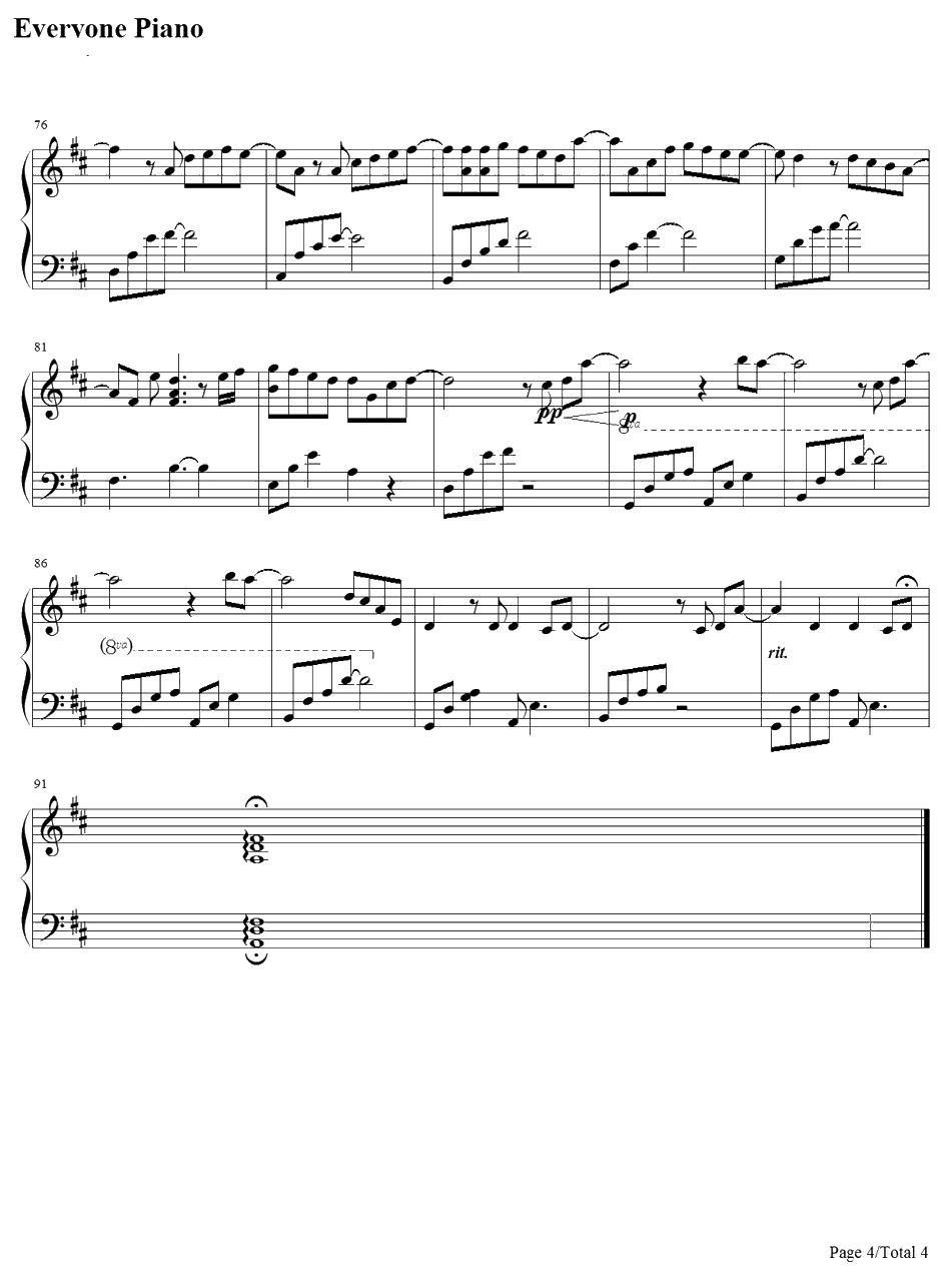 All for you钢琴谱-佐藤史果4