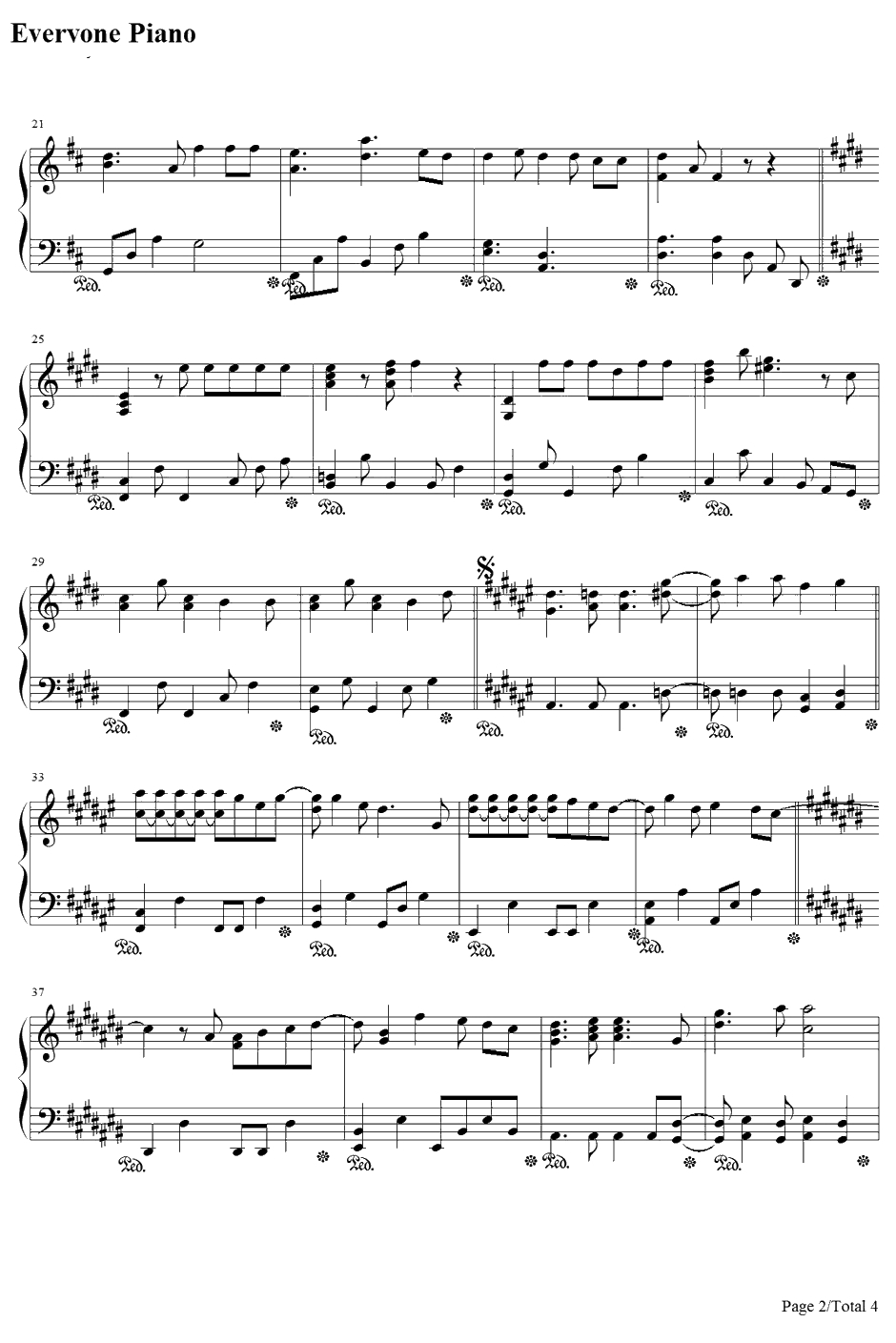 Over Drive钢琴谱-GARNETCROW-名侦探柯南天空的遇难船主题曲2