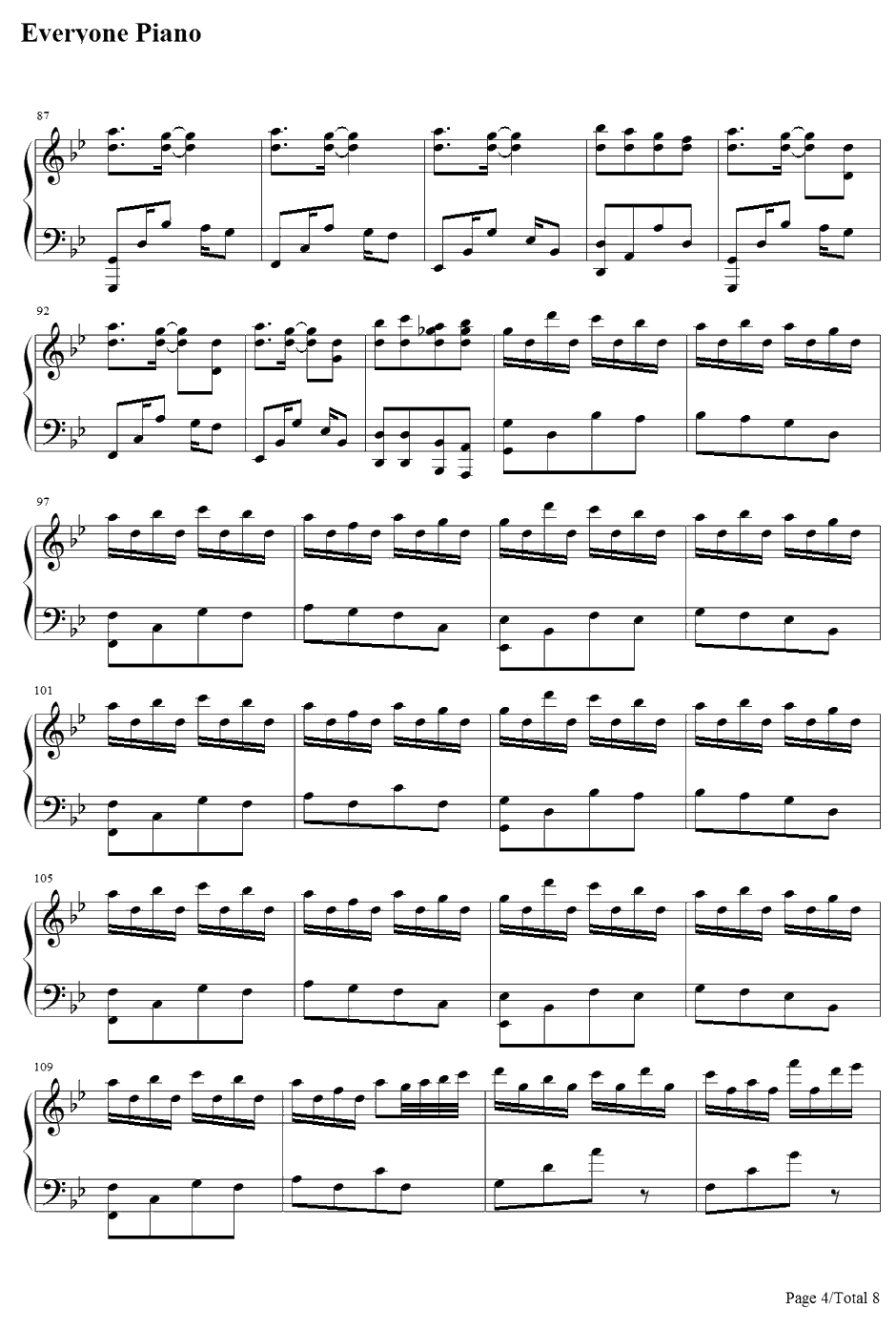 ～血の涙～BloodyTears钢琴谱-松原健一　Matsubara-Castlevania4