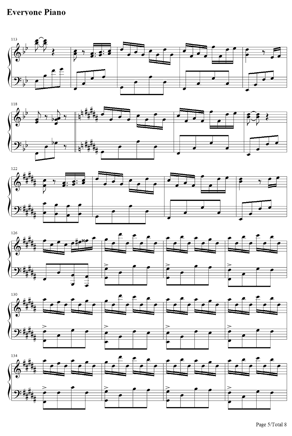 ～血の涙～BloodyTears钢琴谱-松原健一　Matsubara-Castlevania5