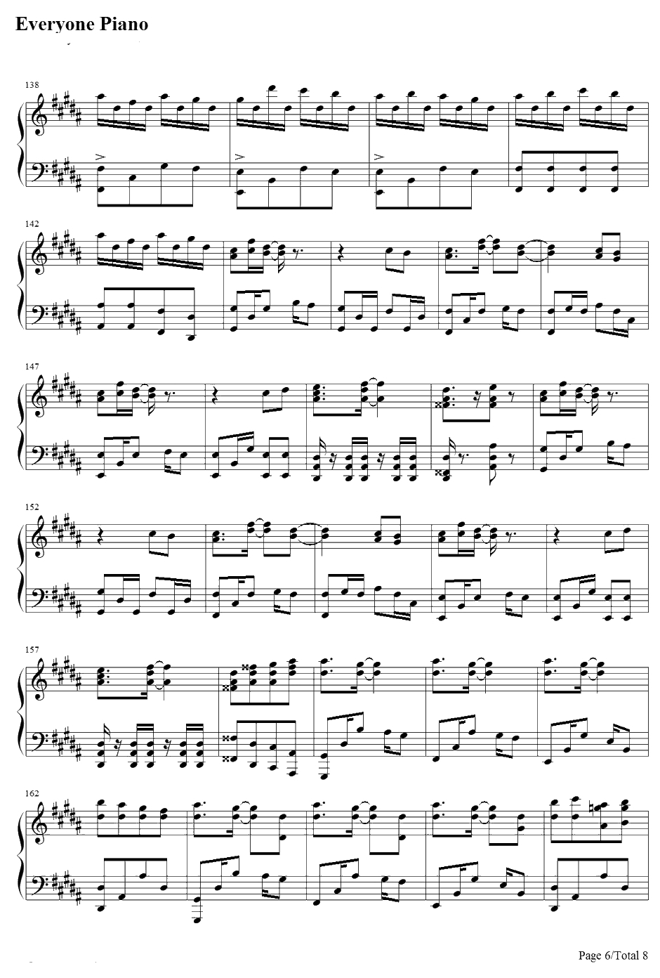 ～血の涙～BloodyTears钢琴谱-松原健一　Matsubara-Castlevania6