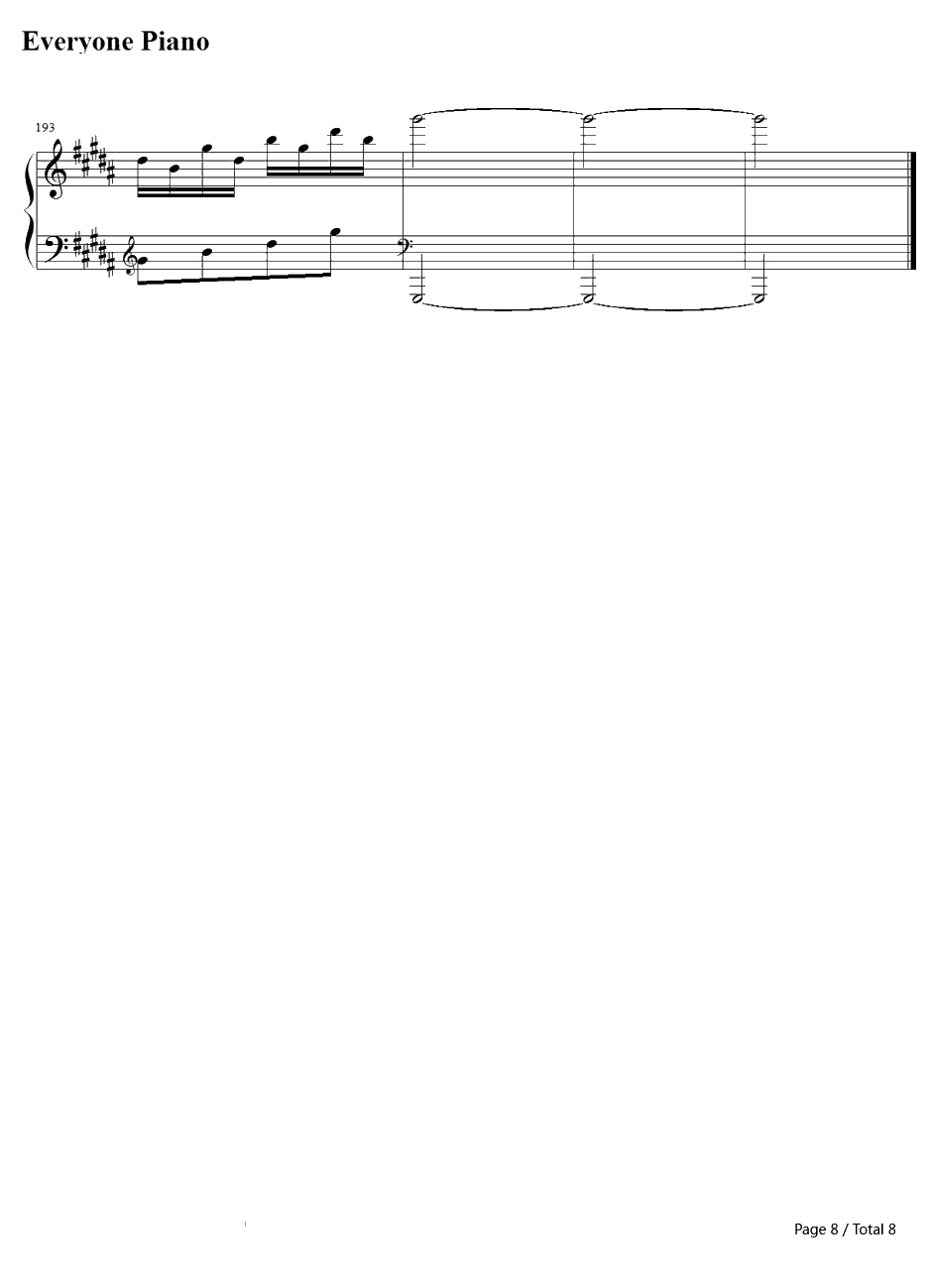 ～血の涙～BloodyTears钢琴谱-松原健一　Matsubara-Castlevania8