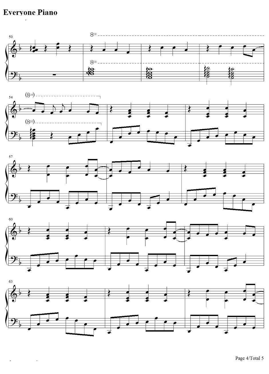 trust you钢琴谱-伊藤由奈-机动战士高达00ED44