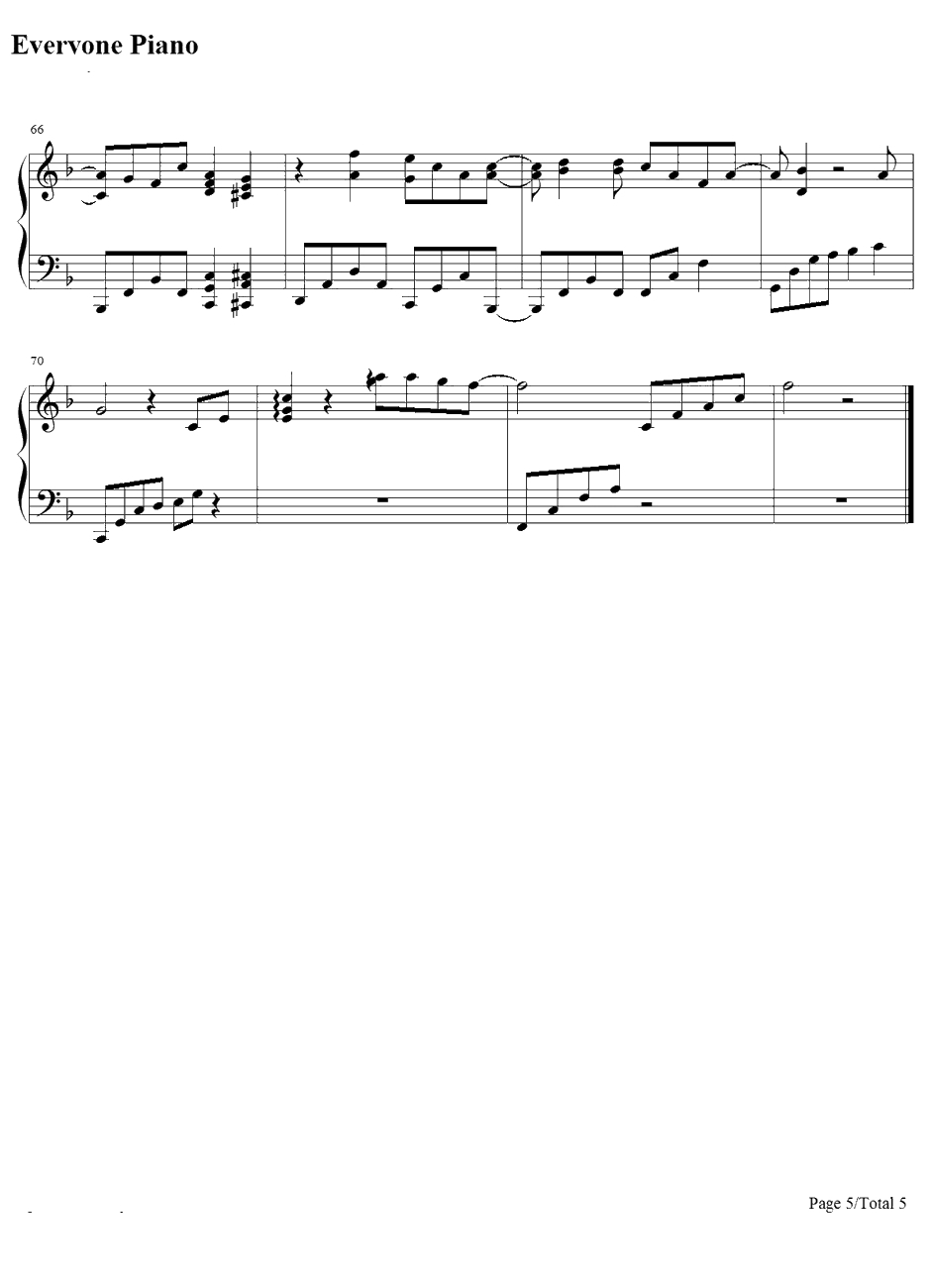 trust you钢琴谱-伊藤由奈-机动战士高达00ED45