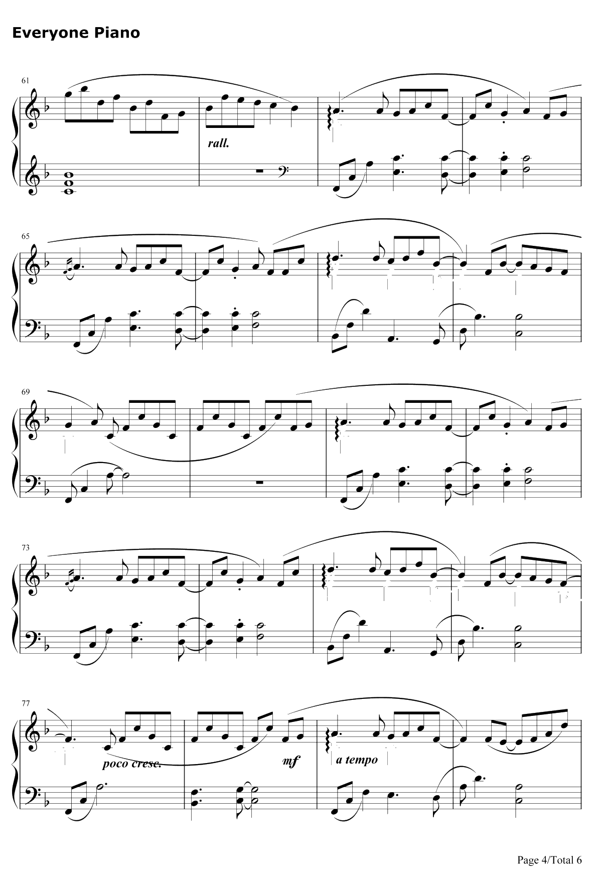 My Sweet Valentine钢琴谱-藤崎诗织-我的甜蜜情人节-心跳回忆4