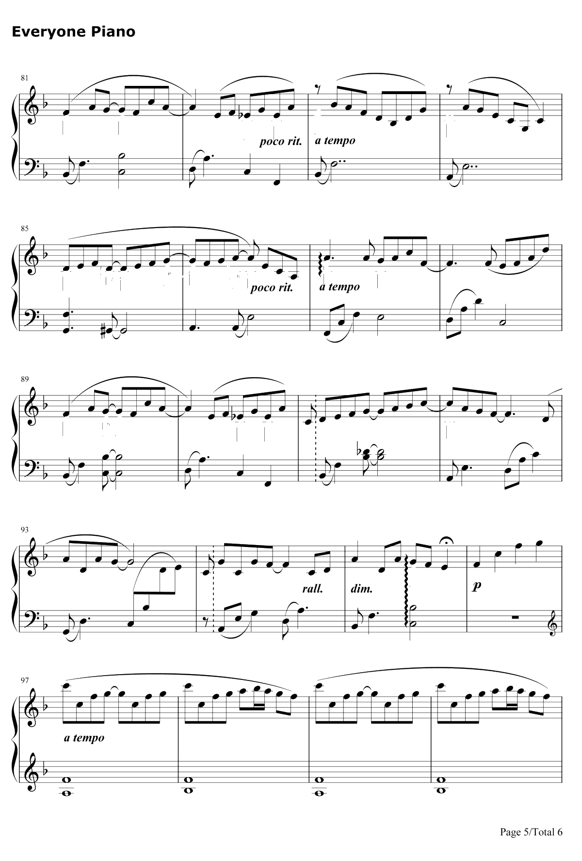 My Sweet Valentine钢琴谱-藤崎诗织-我的甜蜜情人节-心跳回忆5