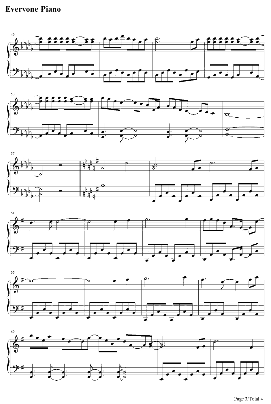 感情の摩天楼钢琴谱-东方Project-东方星莲船3