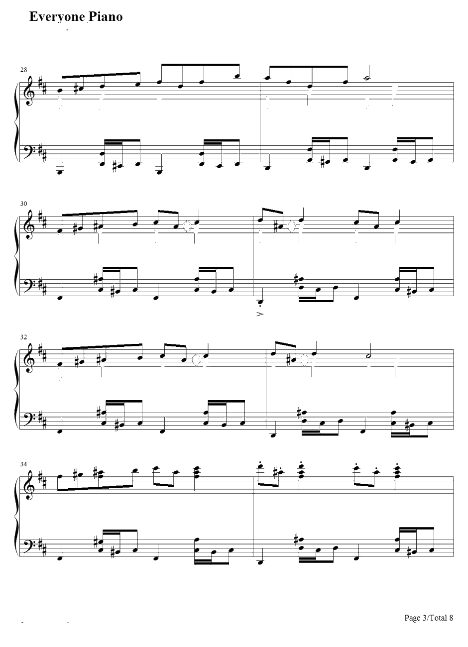 In the Hall of the Mountain King钢琴谱-EdvardGrieg-培尔•金特3