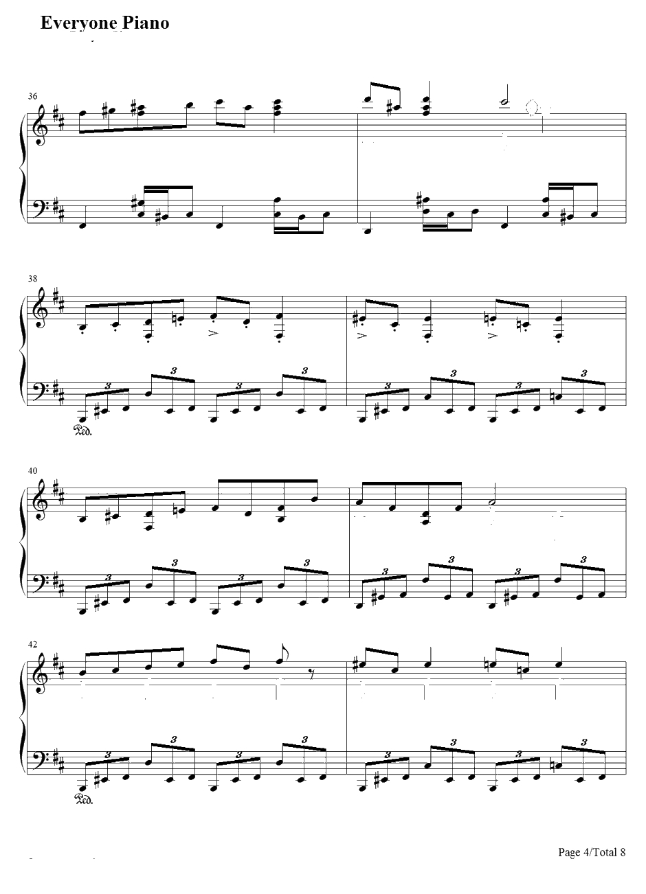 In the Hall of the Mountain King钢琴谱-EdvardGrieg-培尔•金特4