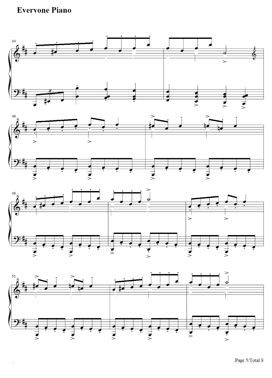 In the Hall of the Mountain King钢琴谱-EdvardGrieg-培尔•金特5