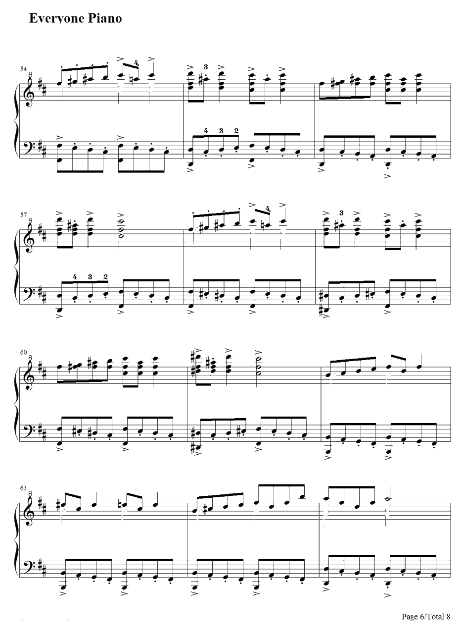 In the Hall of the Mountain King钢琴谱-EdvardGrieg-培尔•金特6