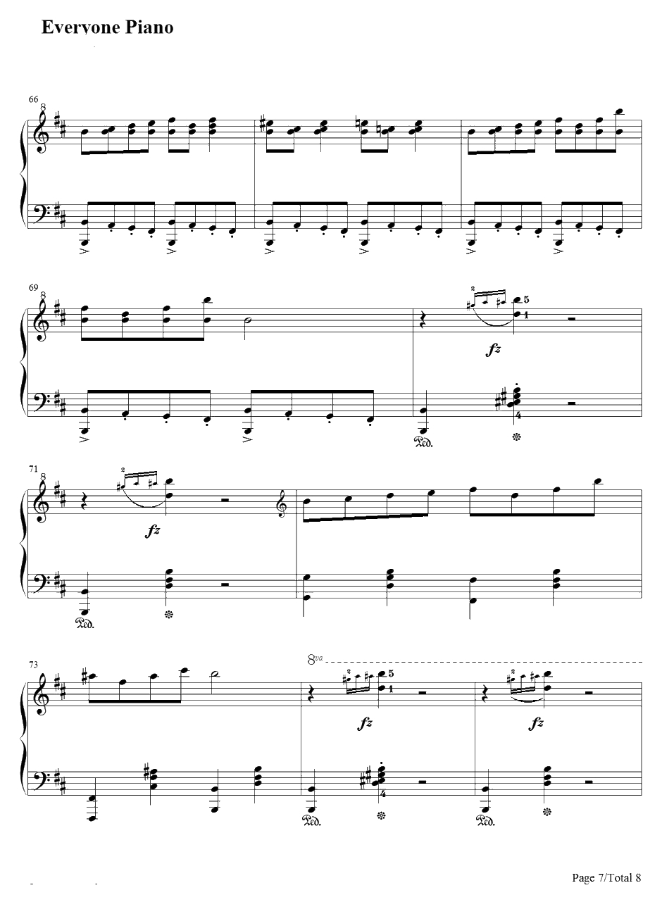 In the Hall of the Mountain King钢琴谱-EdvardGrieg-培尔•金特7