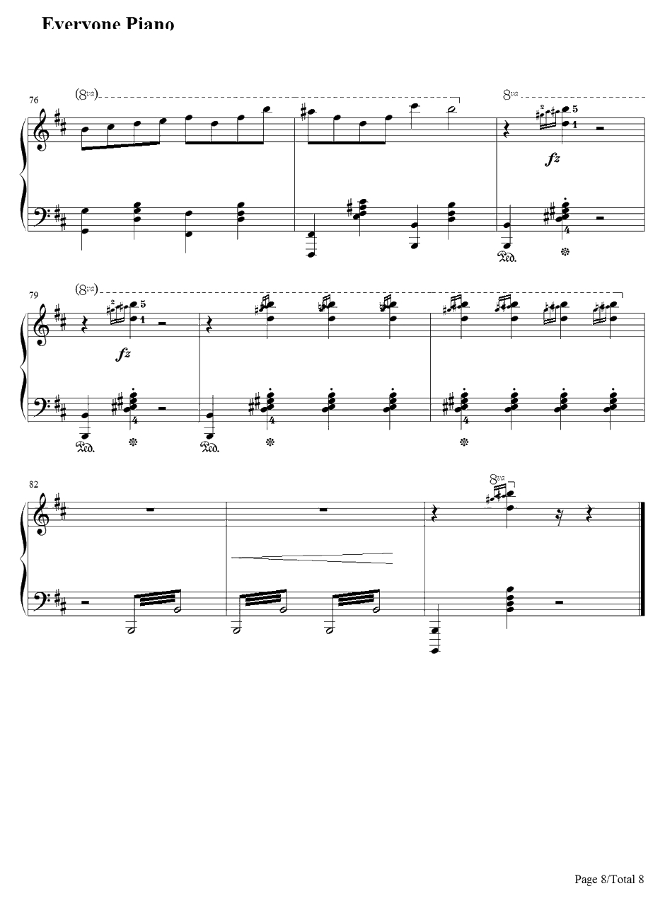 In the Hall of the Mountain King钢琴谱-EdvardGrieg-培尔•金特8