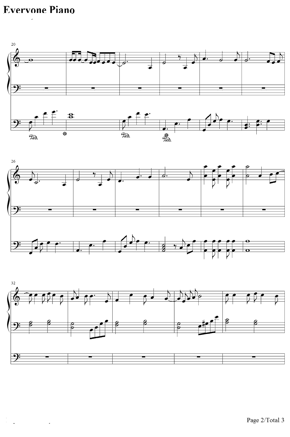 悲しみをやさしさに钢琴谱-littlebylittle-火影忍者OP32