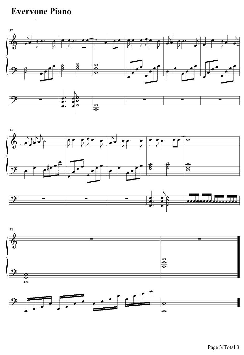 悲しみをやさしさに钢琴谱-littlebylittle-火影忍者OP33