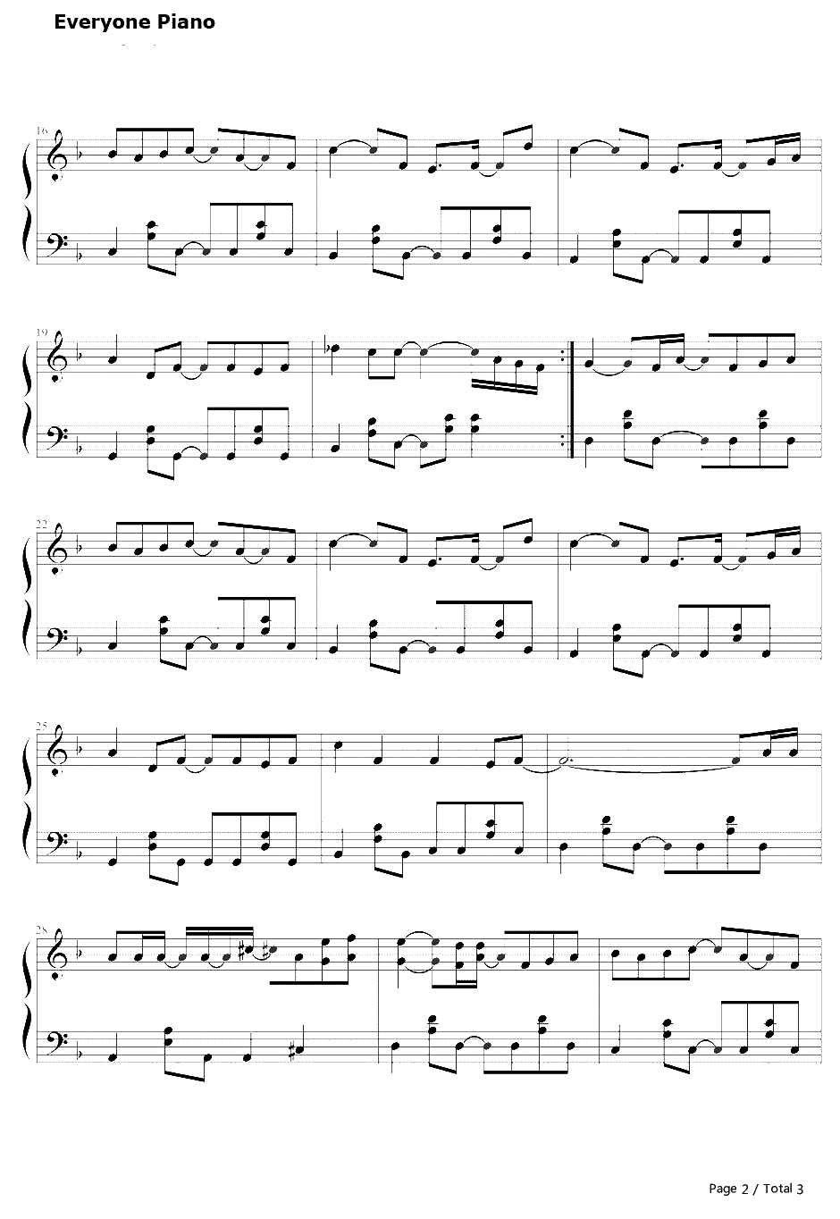 雨爱钢琴谱-杨丞琳-海派甜心片尾曲2