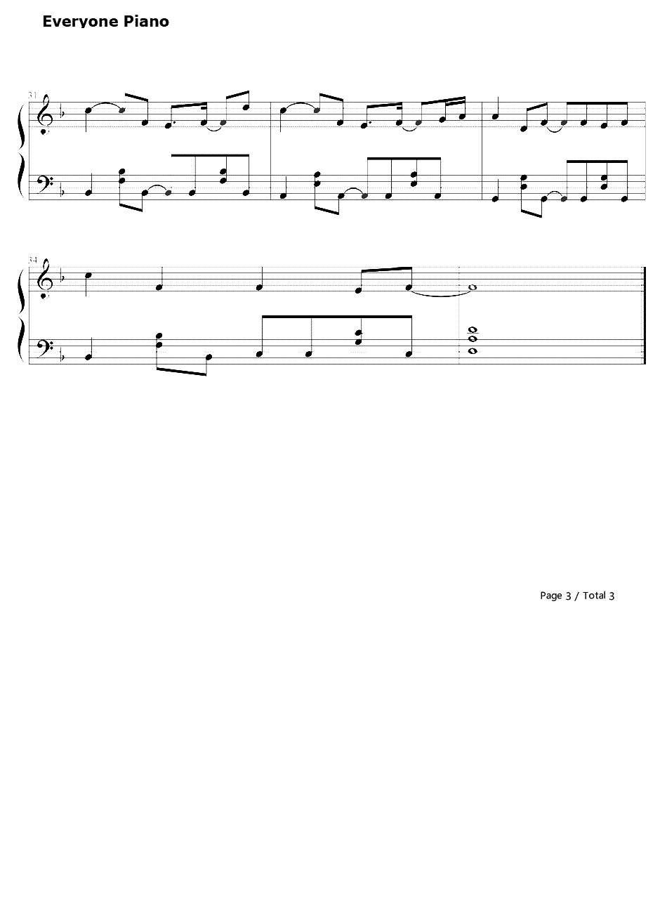 雨爱钢琴谱-杨丞琳-海派甜心片尾曲3