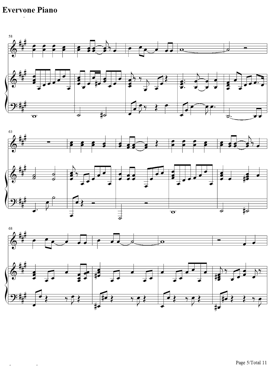 君がいたから〜eternalway〜钢琴谱-YeLLOWGeneration5