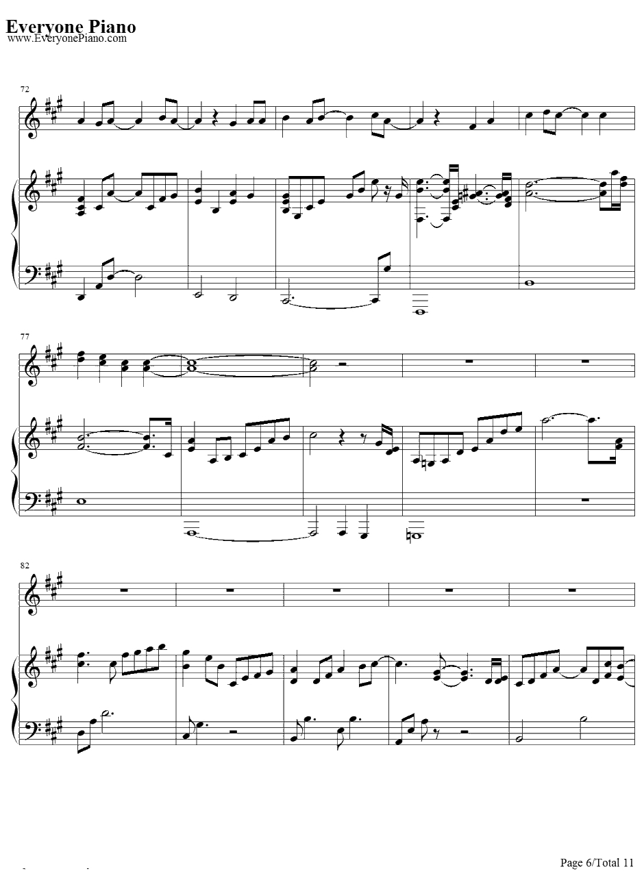 君がいたから〜eternalway〜钢琴谱-YeLLOWGeneration6