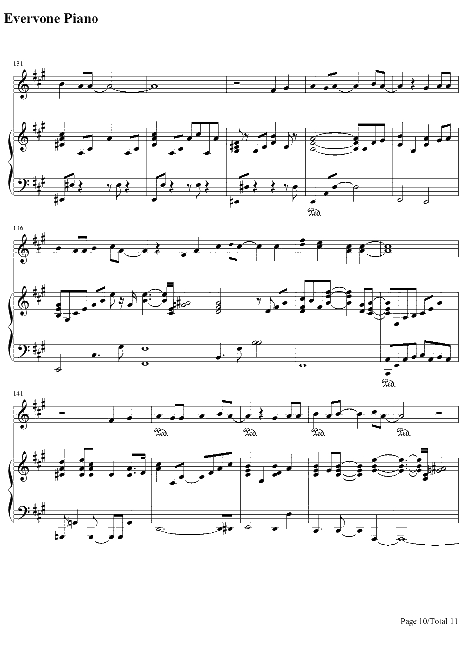 君がいたから〜eternalway〜钢琴谱-YeLLOWGeneration10