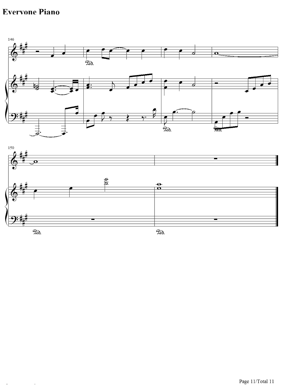 君がいたから〜eternalway〜钢琴谱-YeLLOWGeneration11