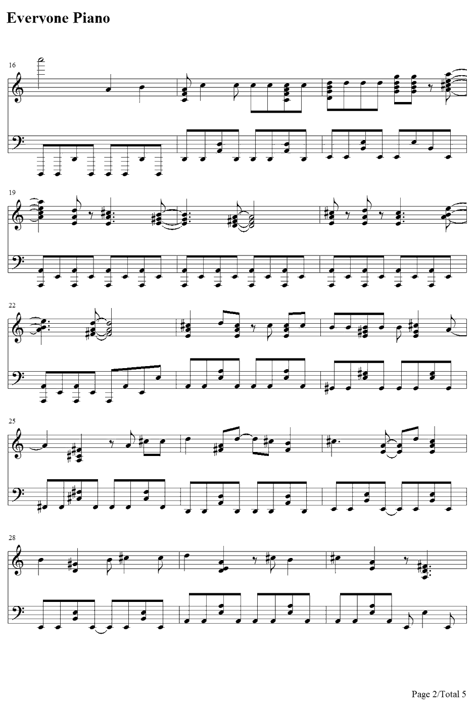 メリッサ钢琴谱-ポルノグラフィティ色情涂鸦-钢之炼金术师OP12