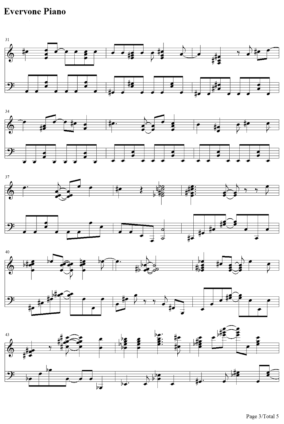 メリッサ钢琴谱-ポルノグラフィティ色情涂鸦-钢之炼金术师OP13