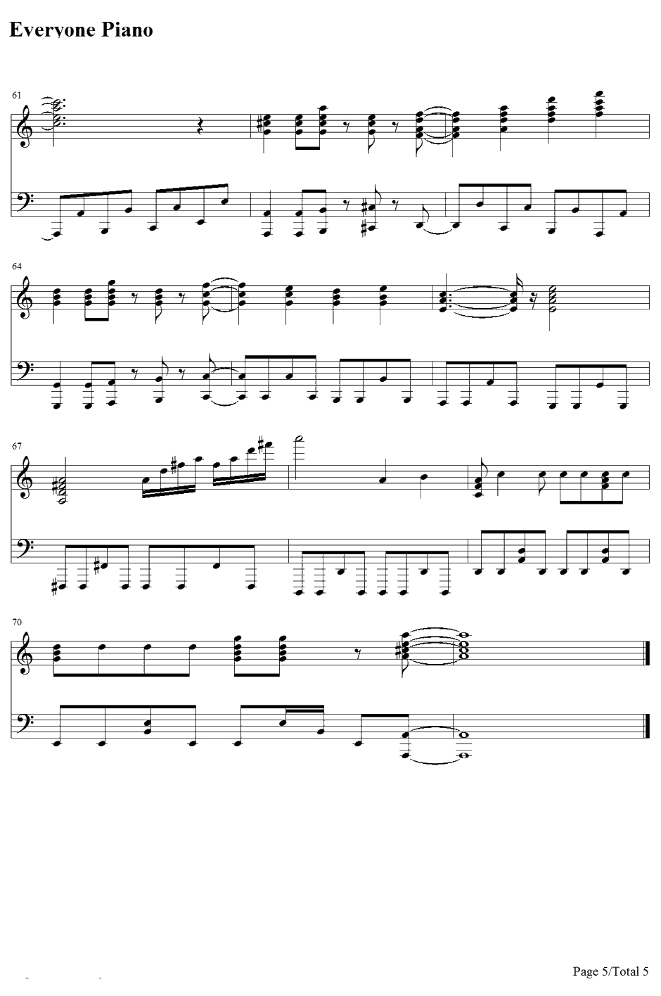 メリッサ钢琴谱-ポルノグラフィティ色情涂鸦-钢之炼金术师OP15