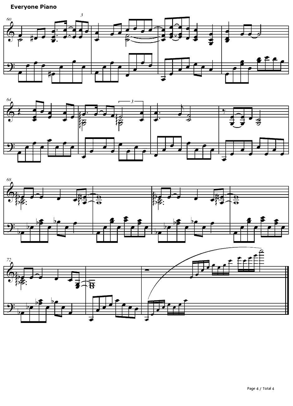 We Were Lovers钢琴谱-Jean-JacquesBurnel-岩窟王OP　4