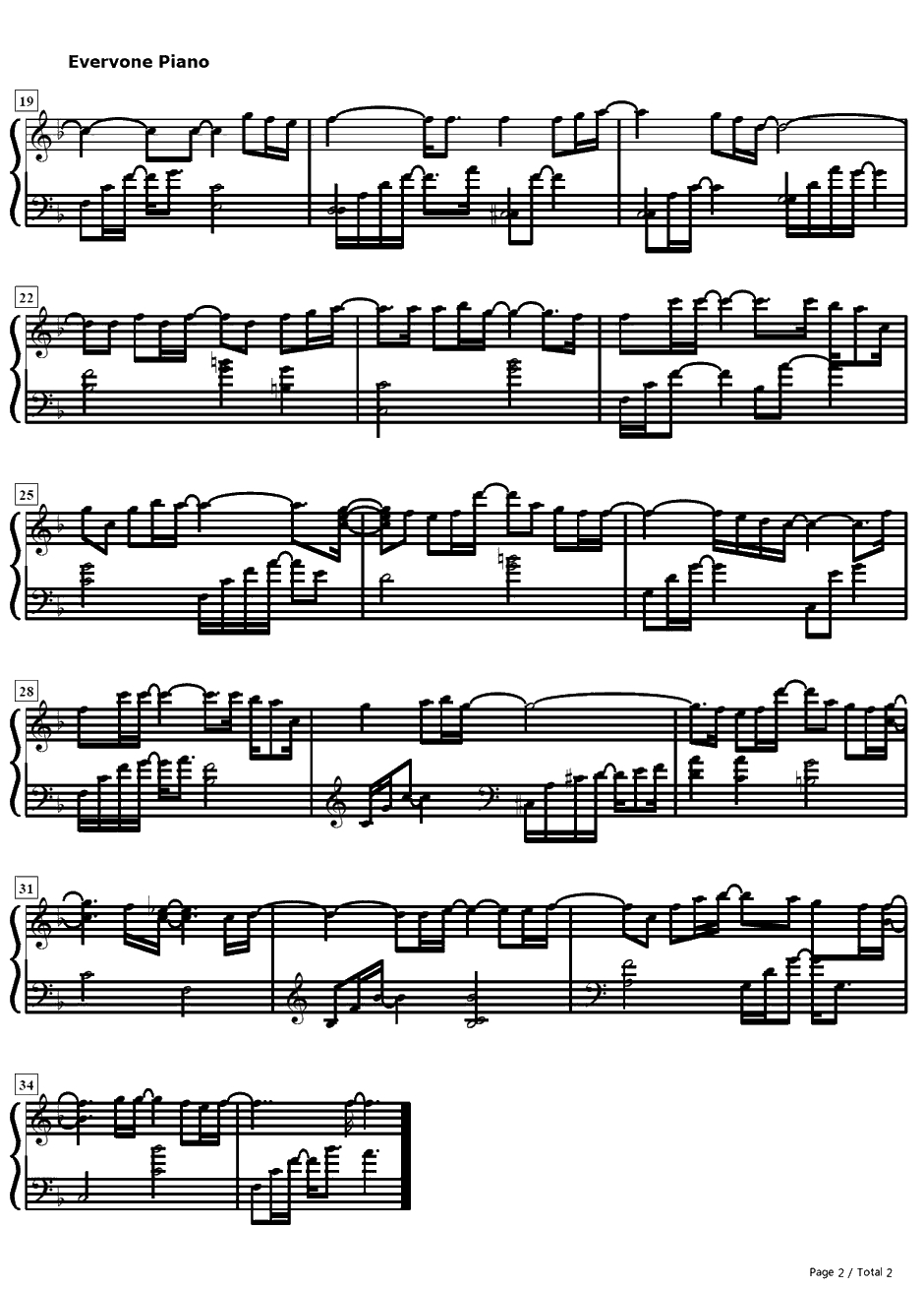 Alone钢琴谱-下川みくに　-幻想魔传最游记ED22