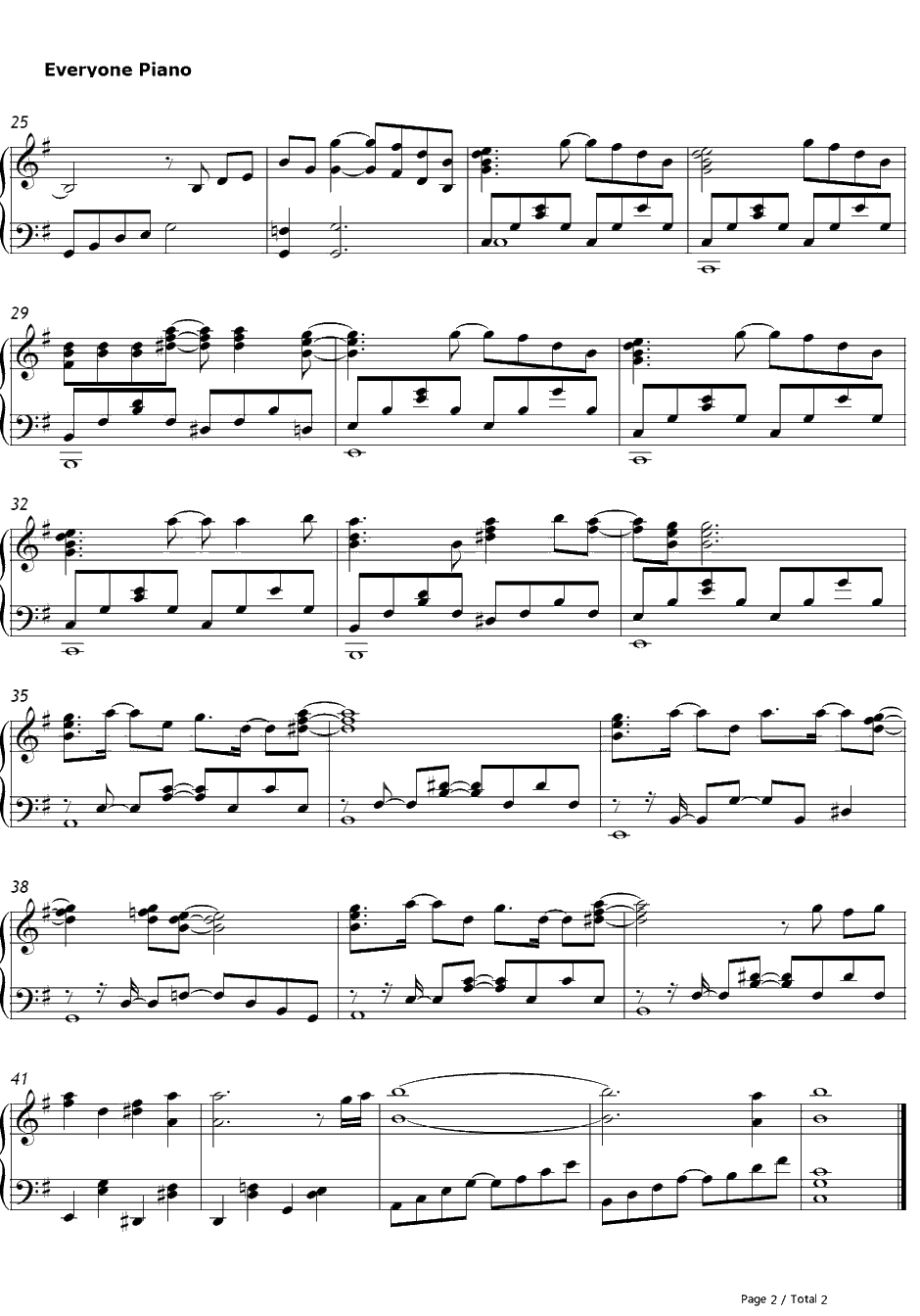 I Will钢琴谱-Sowelu-钢之炼金术师ED42