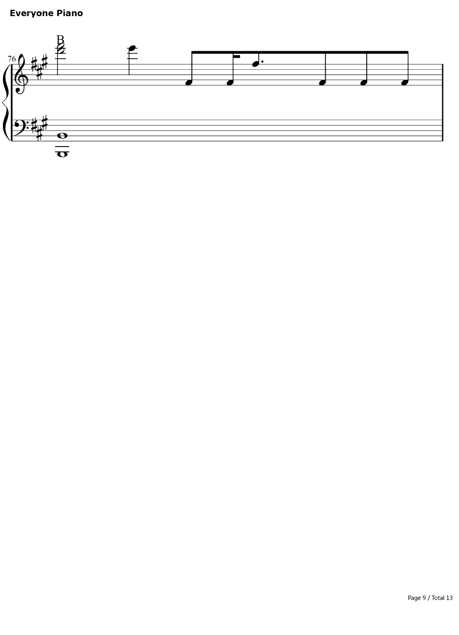 La La La钢琴谱-NaughtyBoyft.SamSmith9