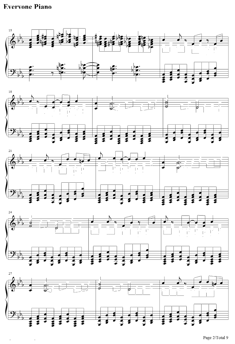 霊知の太阳信仰～NuclearFusion钢琴谱-东方project-东方地灵殿～SubterraneanAnimism.2