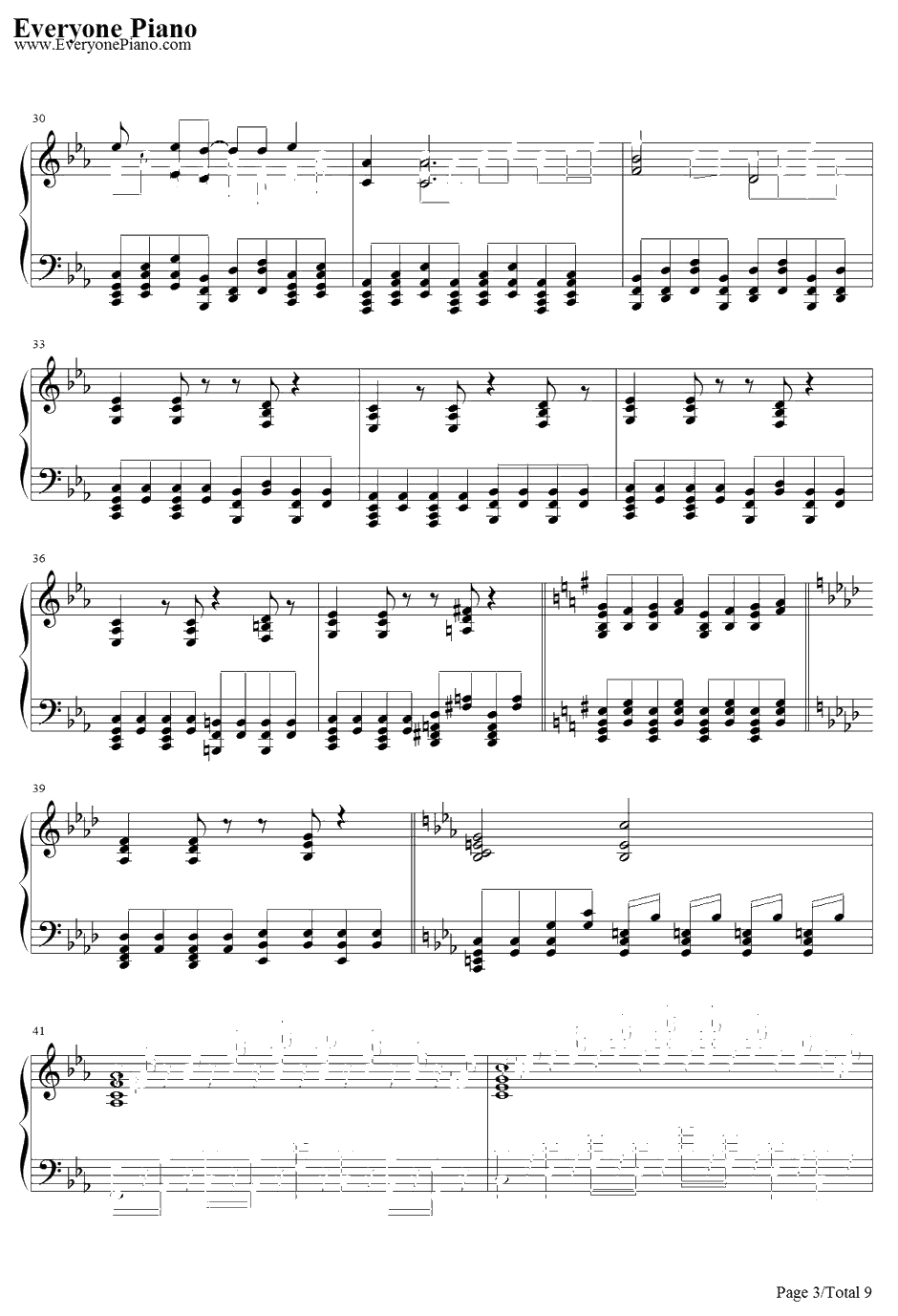 霊知の太阳信仰～NuclearFusion钢琴谱-东方project-东方地灵殿～SubterraneanAnimism.3