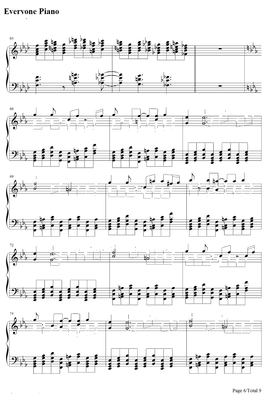 霊知の太阳信仰～NuclearFusion钢琴谱-东方project-东方地灵殿～SubterraneanAnimism.6