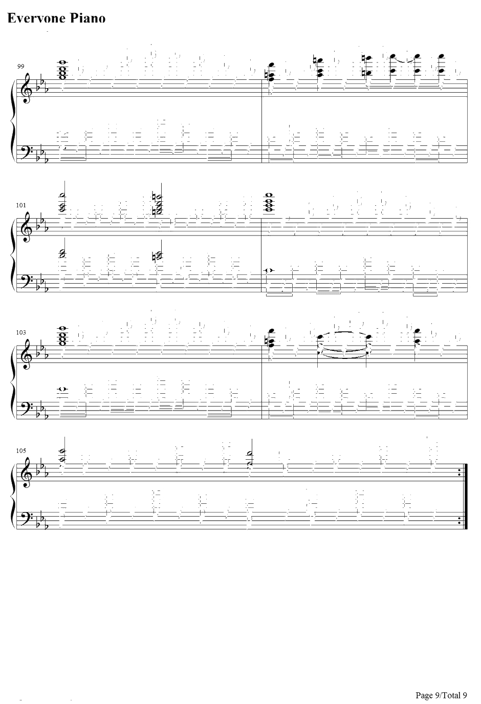 霊知の太阳信仰～NuclearFusion钢琴谱-东方project-东方地灵殿～SubterraneanAnimism.9