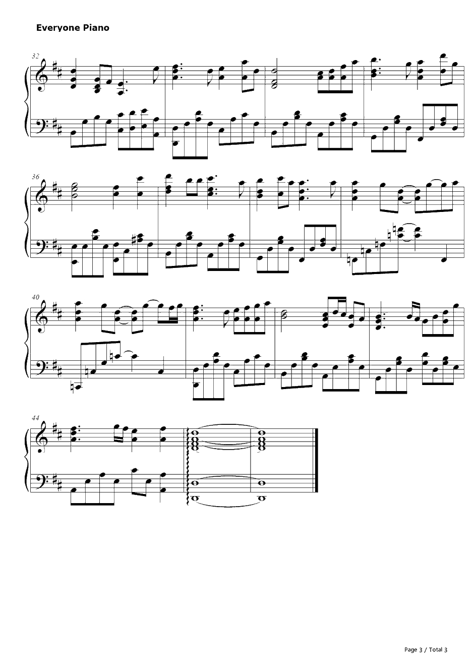 イノセント钢琴谱-earthmind-Innocent-伽利略少女ED3