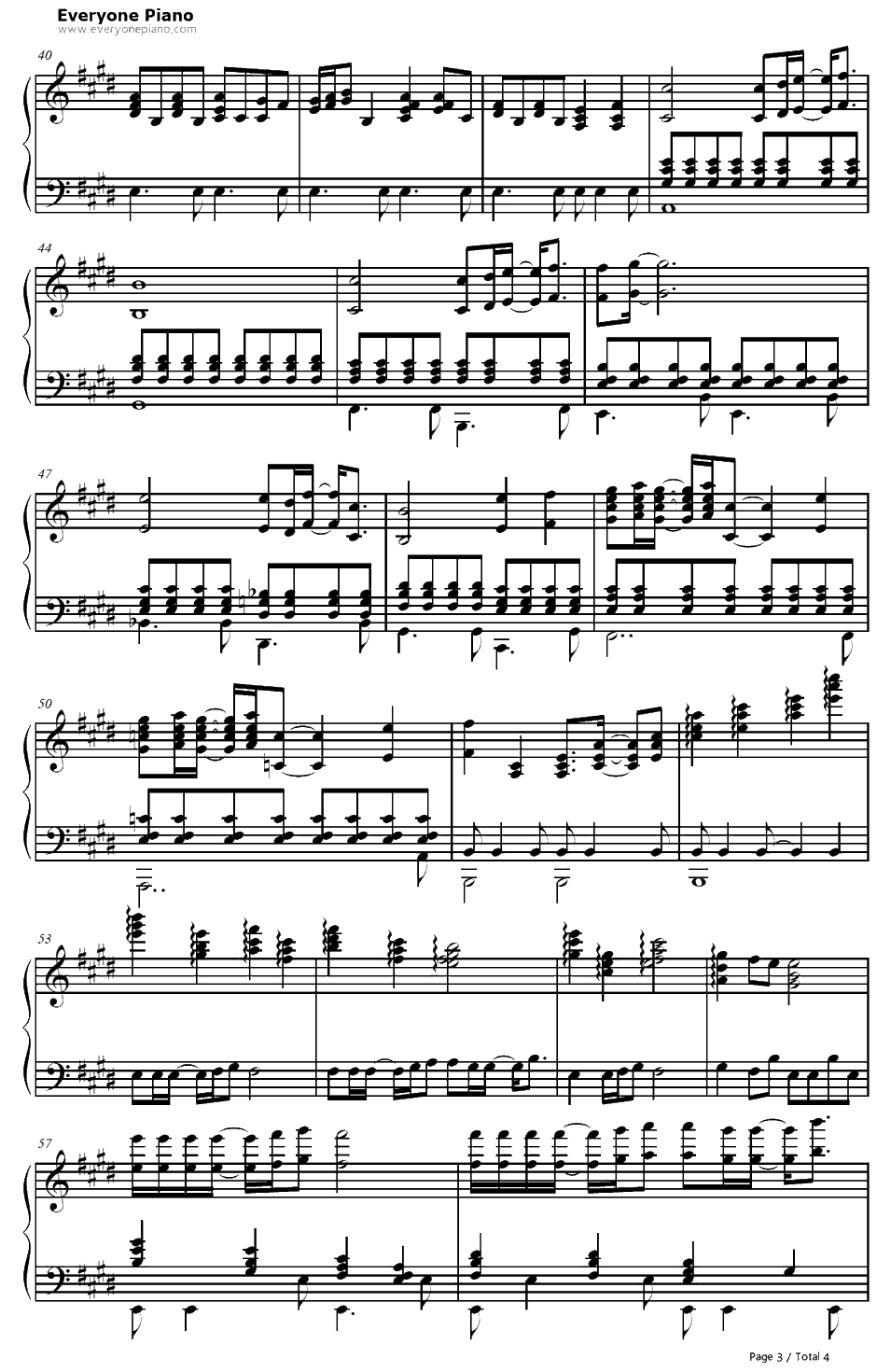 セレナーデ钢琴谱-冈崎律子-水果篮子ED3