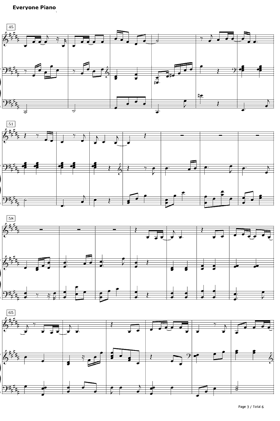 时の歌钢琴谱-手嶌葵-地海战记主题曲3