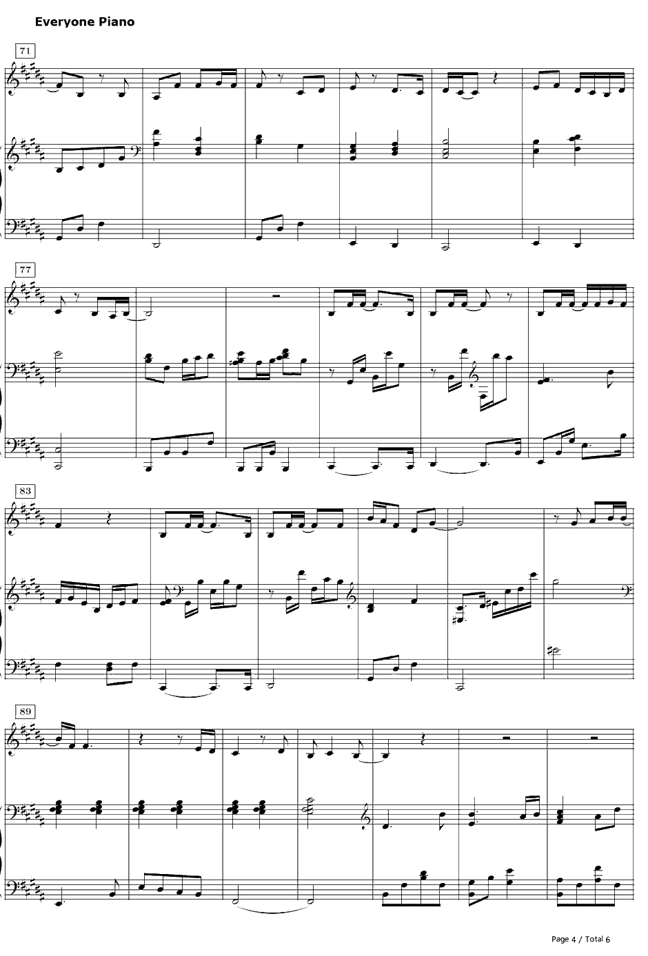 时の歌钢琴谱-手嶌葵-地海战记主题曲4