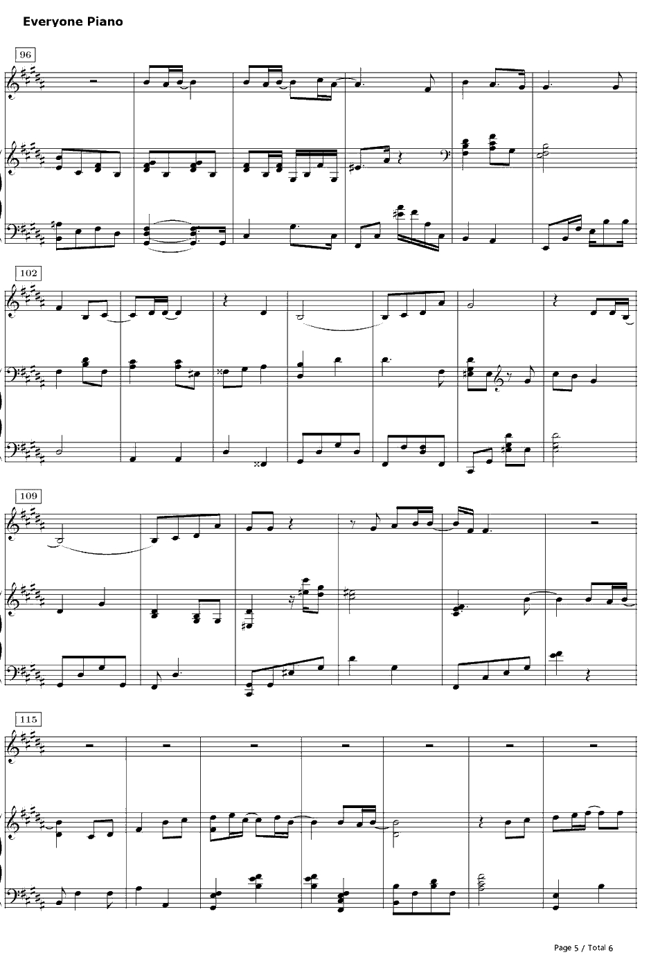 时の歌钢琴谱-手嶌葵-地海战记主题曲5