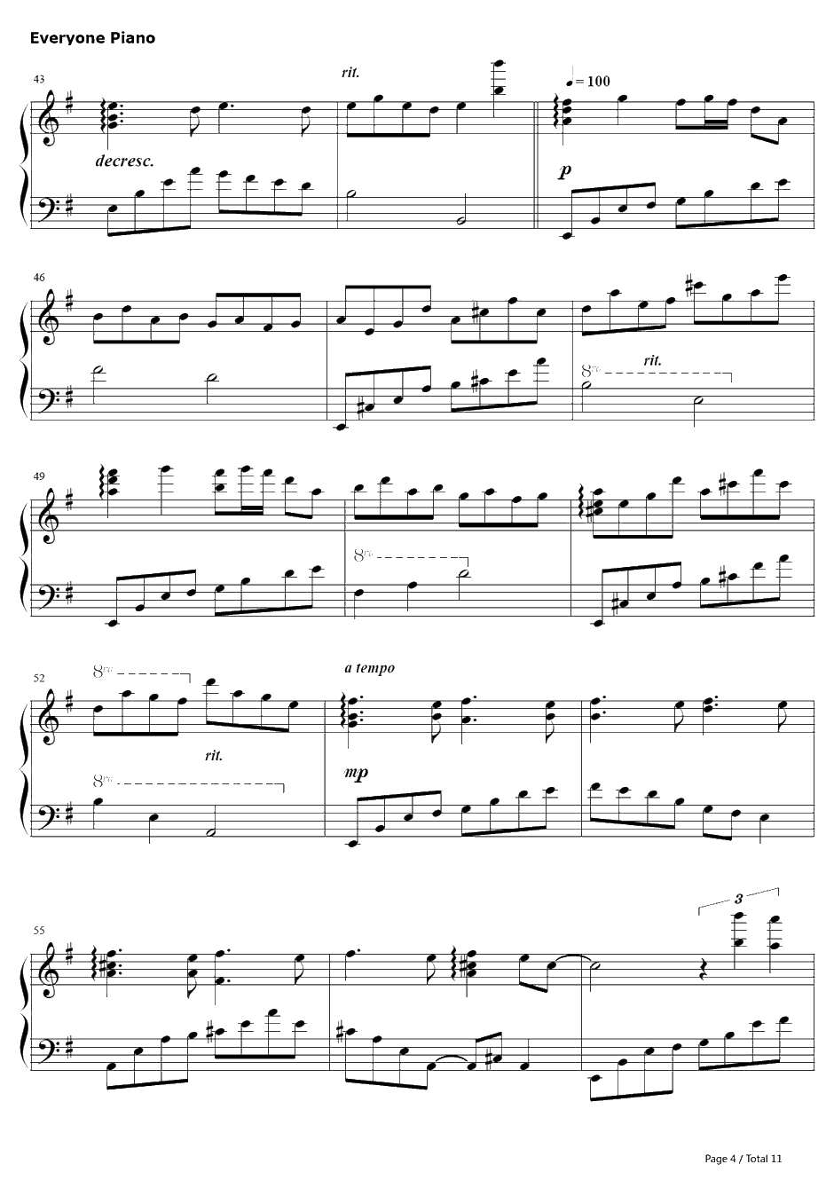 人生リセットボタン钢琴谱-GUMI4