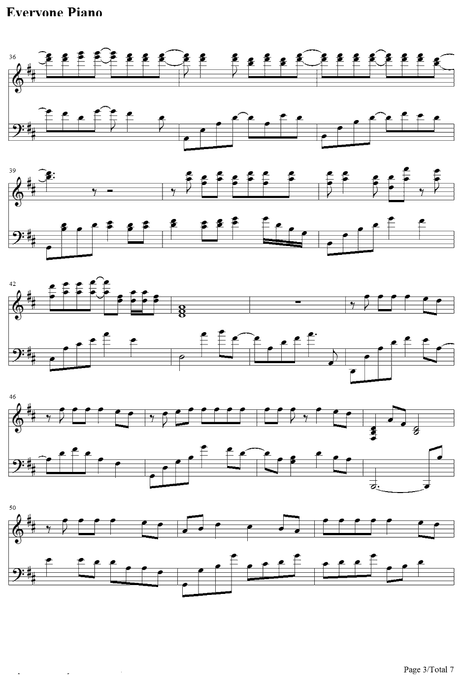 Dirt钢琴谱-FloridaGeorgiaLine3