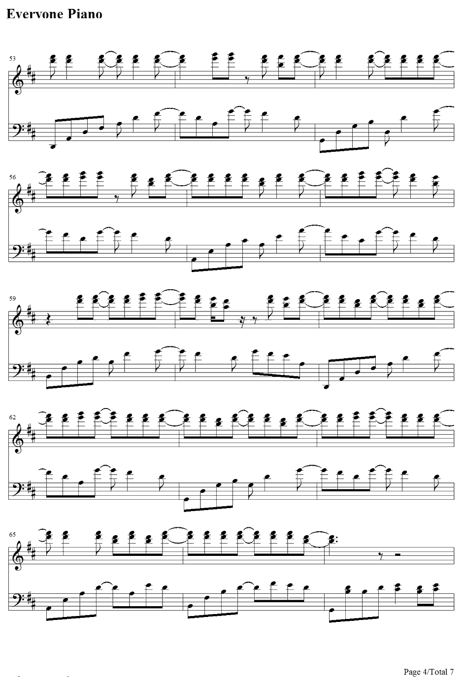 Dirt钢琴谱-FloridaGeorgiaLine4